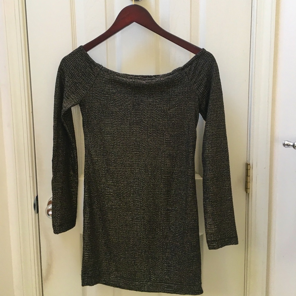 BCBGeneration NWT size xs metallic gold and black mini dress